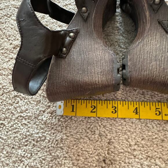 Lower East Side Chunky Heel Strappy Studded Sandals Women's Size 5.5 Brown Y2K - Picture 8 of 11